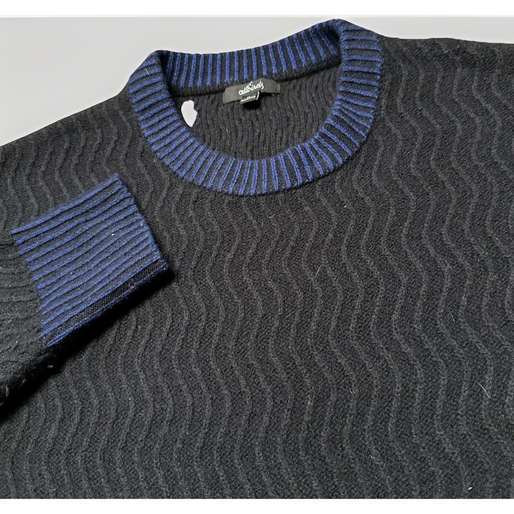 Allbirds Sweater Mens XL Black 100 Merino Wool The Jumper Crewneck Knit Pullover